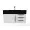 Castello Usa Nile 36" Wall Mounted Vanity With Black Top And Brushed Nickel Handles CB-MC-36W-BN-2053-BL - alternate 1